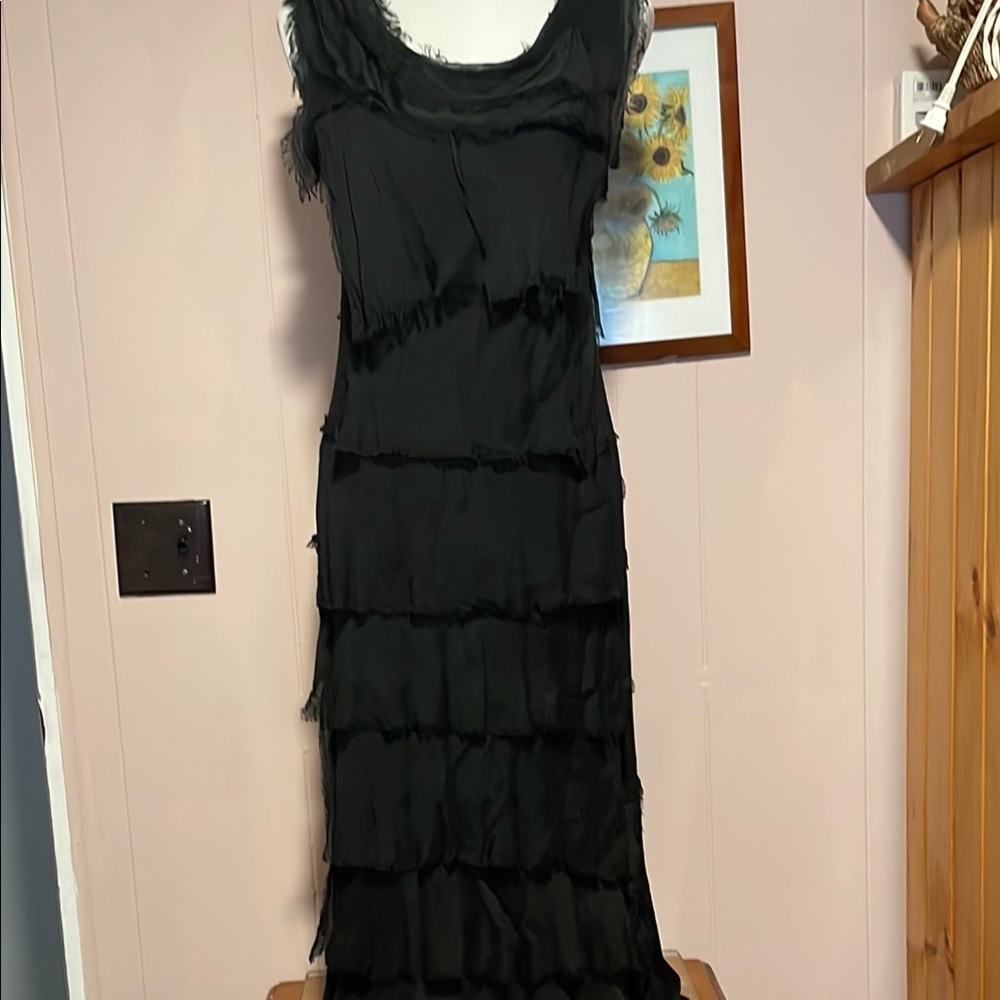Elegant Black Tiered Dress
